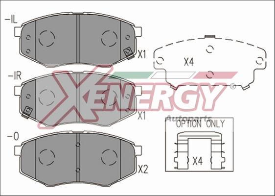 AP XENERGY X41228 - Əyləc altlığı dəsti, əyləc diski furqanavto.az