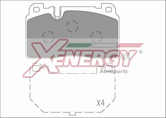 AP XENERGY X41271 - Əyləc altlığı dəsti, əyləc diski furqanavto.az