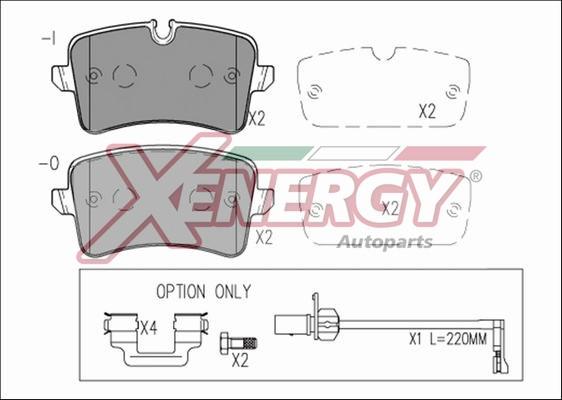 AP XENERGY X41272 - Əyləc altlığı dəsti, əyləc diski furqanavto.az