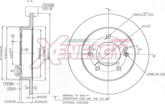 AP XENERGY X601499 - Əyləc Diski furqanavto.az