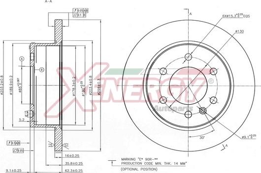 AP XENERGY X601495 - Əyləc Diski furqanavto.az