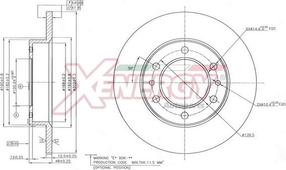 AP XENERGY X601498 - Əyləc Diski furqanavto.az