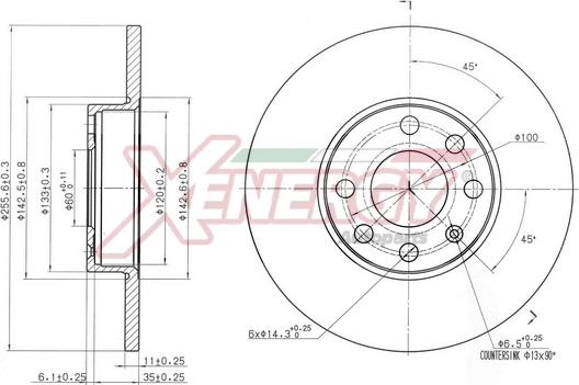 AP XENERGY X601486 - Əyləc Diski furqanavto.az