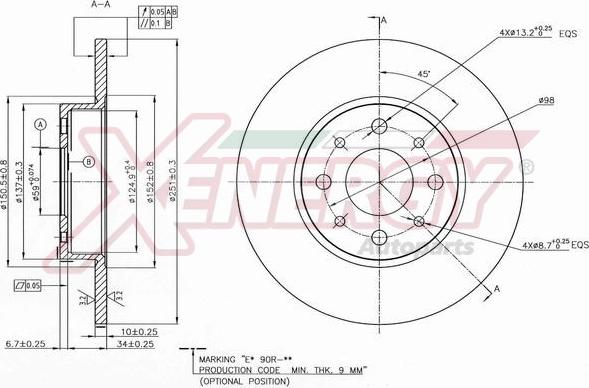 AP XENERGY X601471 - Əyləc Diski furqanavto.az