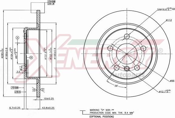 AP XENERGY X601477 - Əyləc Diski furqanavto.az