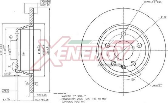 AP XENERGY X601536 - Əyləc Diski furqanavto.az