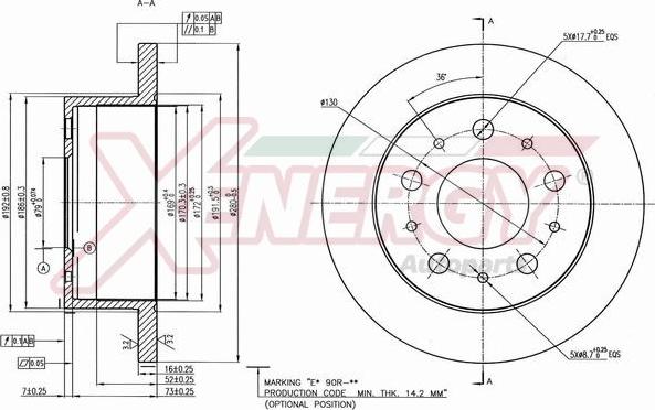 AP XENERGY X601166 - Əyləc Diski furqanavto.az