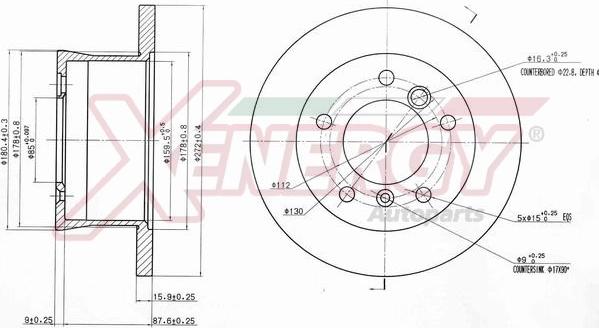 AP XENERGY X601125 - Əyləc Diski furqanavto.az