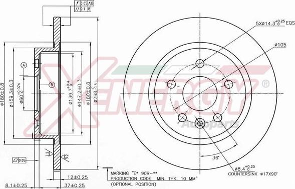 AP XENERGY X601387 - Əyləc Diski furqanavto.az