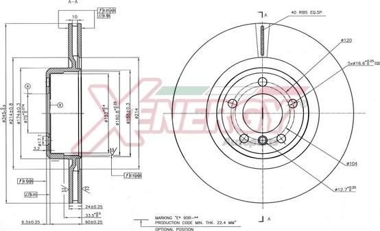 AP XENERGY X602903 - Əyləc Diski furqanavto.az