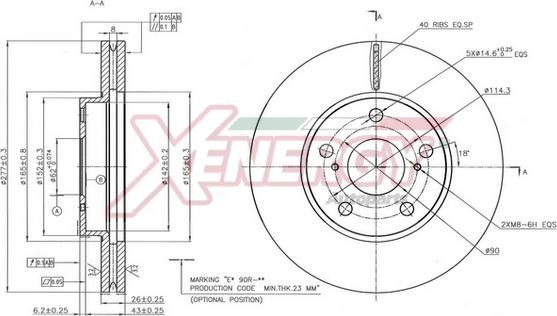 AP XENERGY X602916 - Əyləc Diski furqanavto.az