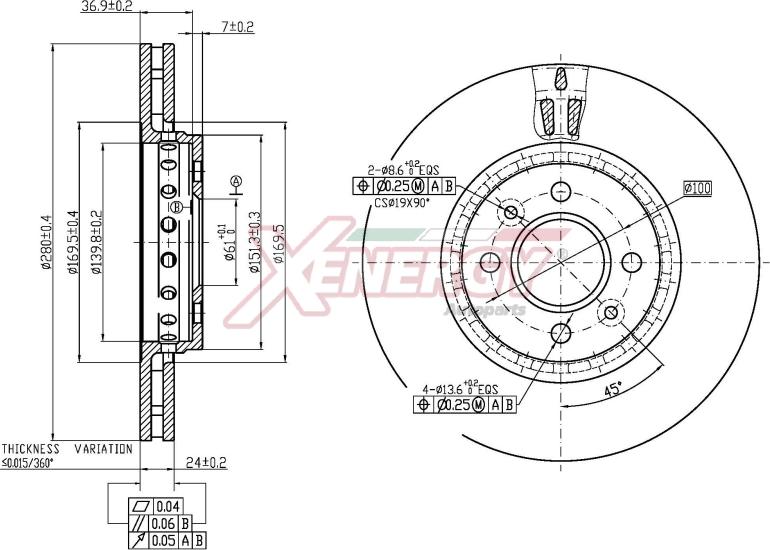 AP XENERGY X602927 - Əyləc Diski furqanavto.az