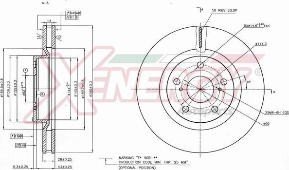 AP XENERGY X602589 - Əyləc Diski furqanavto.az