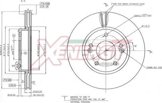 AP XENERGY X602894 - Əyləc Diski furqanavto.az