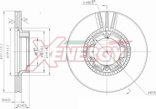 AP XENERGY X602845 - Əyləc Diski furqanavto.az