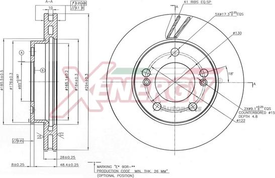 AP XENERGY X602843 - Əyləc Diski furqanavto.az