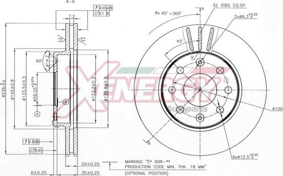 AP XENERGY X602861 - Əyləc Diski furqanavto.az