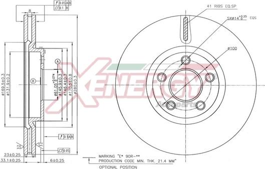 AP XENERGY X602808 - Əyləc Diski furqanavto.az