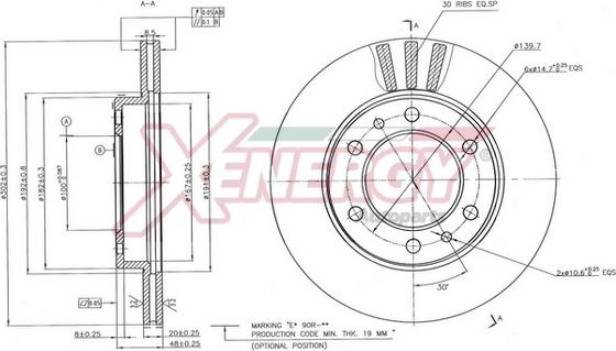 AP XENERGY X602807 - Əyləc Diski furqanavto.az