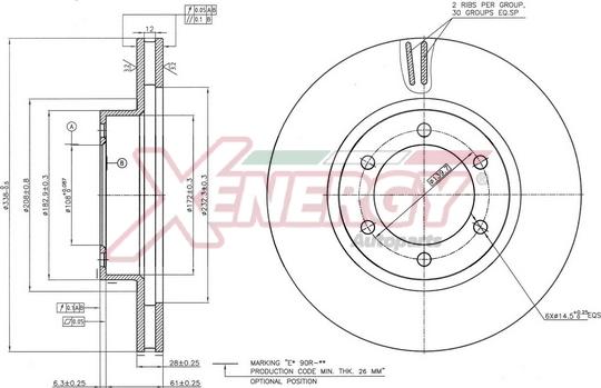 AP XENERGY X602811 - Əyləc Diski furqanavto.az