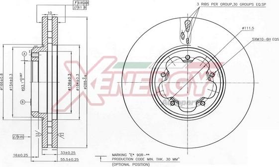 AP XENERGY X602813 - Əyləc Diski furqanavto.az