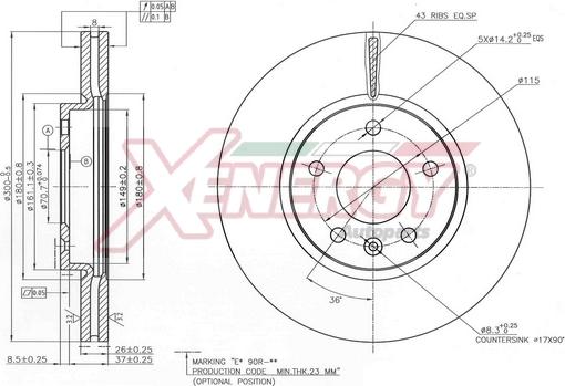 AP XENERGY X602889 - Əyləc Diski furqanavto.az