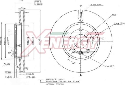 AP XENERGY X602888 - Əyləc Diski furqanavto.az