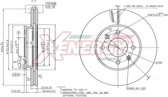 AP XENERGY X602832 - Əyləc Diski furqanavto.az