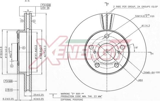 AP XENERGY X602823 - Əyləc Diski furqanavto.az