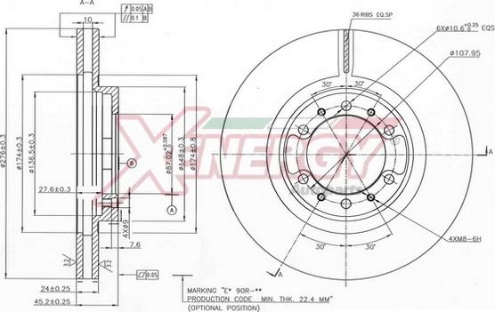 AP XENERGY X602822 - Əyləc Diski furqanavto.az