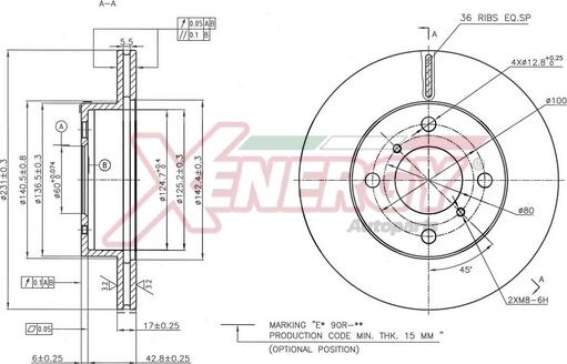 AP XENERGY X602827 - Əyləc Diski furqanavto.az