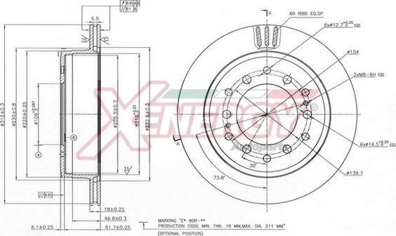 AP XENERGY X602797 - Əyləc Diski furqanavto.az