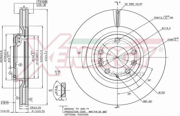 AP XENERGY X602766 - Əyləc Diski furqanavto.az