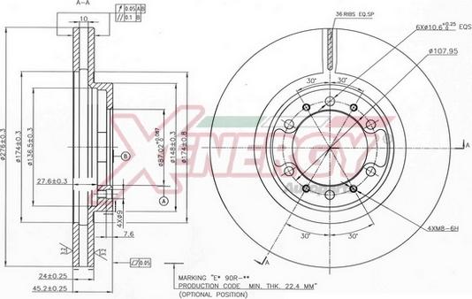 AP XENERGY X602768 - Əyləc Diski furqanavto.az