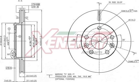 AP XENERGY X602787 - Əyləc Diski furqanavto.az