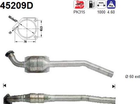 AS 45209D - Katalitik çevirici furqanavto.az