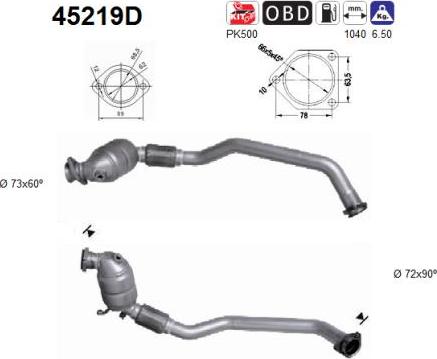 AS 45219D - Katalitik çevirici furqanavto.az