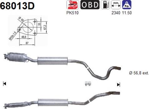 AS 68013D - Katalitik çevirici furqanavto.az