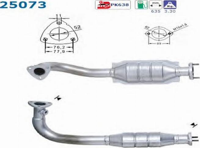 AS 25073 - Katalitik çevirici furqanavto.az