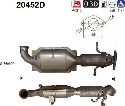 AS 20452D - Katalitik çevirici furqanavto.az