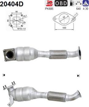 AS 20404D - Katalitik çevirici furqanavto.az