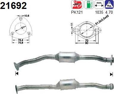 AS 21692 - Katalitik çevirici furqanavto.az