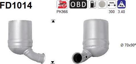 AS FD1014 - Tüs / Hissəcik filtri, egzoz sistemi furqanavto.az