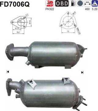 AS FD7006Q - Tüs / Hissəcik filtri, egzoz sistemi furqanavto.az