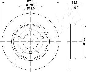 Ashika 61-00-0100 - Əyləc Diski furqanavto.az