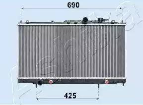 Ashika RDA183018 - Radiator, mühərrikin soyudulması furqanavto.az