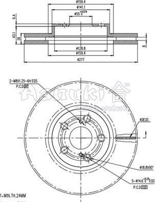 Ashuki 0990-9412 - Əyləc Diski furqanavto.az