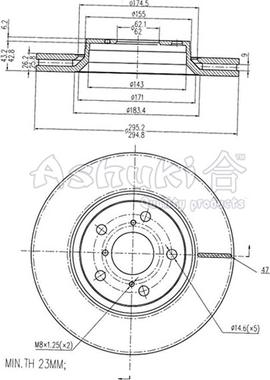 Ashuki 0990-9512 - Əyləc Diski furqanavto.az