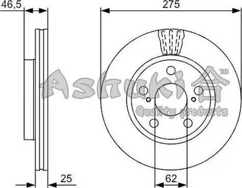 Ashuki 0990-4612 - Əyləc Diski furqanavto.az