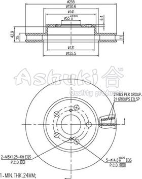 Ashuki 0990-6212 - Əyləc Diski furqanavto.az